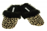 Charter Club Women's Casual Slip-on Velour Faux Fur Trim Clog House Shoes Slippers (Small, Leopard) Charter Club Women's Casual Slip-on Velour Faux Fur Trim Clog House Shoes Slippers (Small, Leopard)