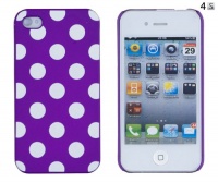Purple Polka Dot Embossed Hard Case for Apple iPhone 4, 4S (AT&T, Verizon, Sprint) Purple Polka Dot Embossed Hard Case for Apple iPhone 4, 4S (AT&T, Verizon, Sprint)