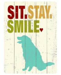 A friendly reminder for dog and owner alike, this charming wall art features distressed birch wood with the art of Lisa Weedn. A friendly reminder for dog and owner alike, this charming wall art features distressed birch wood with the art of Lisa Weedn.