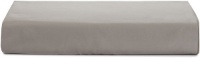 Calvin Klein Home Solid Sateen Pearl Edge Queen Flat Sheet, Quarry Calvin Klein Home Solid Sateen Pearl Edge Queen Flat Sheet, Quarry