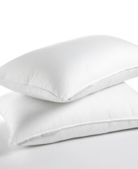 Cradle your head and neck in the ultra-plush comfort of the Calvin Klein Collection Luxe Down Alternative Pillow. Featuring a luxurious down-like fill for a fluffy loft and adjustable support. The easy-care removable cover is finely woven of a natural, soft lyocell/cotton blend in a smooth 300 thread count.