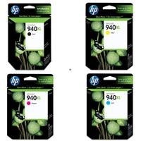 Hewlett Packard HP 940XL Four Pack Black and Colors INK Cartridge Set Hewlett Packard HP 940XL Four Pack Black and Colors INK Cartridge Set
