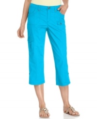 Complete your casual, warm-weather look with Style&co.'s petite cargo capris -- get them for a great price, too! Complete your casual, warm-weather look with Style&co.'s petite cargo capris -- get them for a great price, too!