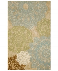 A kaleidoscope of hues in a transitional graphic design, the Promenade Crochet area rug works well in a variety of decors from global-inspired to mid-century modern. Hand-tufted, ultra-durable and so easy to clean, it is UV light stabilized to resist fading, whether used indoors or out. A kaleidoscope of hues in a transitional graphic design, the Promenade Crochet area rug works well in a variety of decors from global-inspired to mid-century modern. Hand-tufted, ultra-durable and so easy to clean, it is UV light stabilized to resist fading, whether used indoors or out.