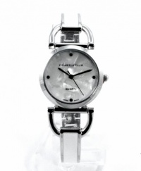 Charter Club Watch, Women's White Enamel and Silver-Tone Bangle Bracelet Charter Club Watch, Women's White Enamel and Silver-Tone Bangle Bracelet