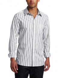 Kenneth Cole Men's One Pocket Ombre Stripe Shirt Kenneth Cole Men's One Pocket Ombre Stripe Shirt