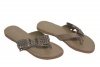 INC International Concepts Women's Giselle Thong Sandals in Bisque