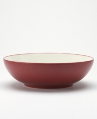 Mix and match these splashes of color for a tabletop with endless possibility! The modern coupe shape and two-tone hues mean this round vegetable bowl will bring life to any décor. Select pieces in your favorite shades to create a customized dinnerware collection. Mix and match these splashes of color for a tabletop with endless possibility! The modern coupe shape and two-tone hues mean this round vegetable bowl will bring life to any décor. Select pieces in your favorite shades to create a customized dinnerware collection.