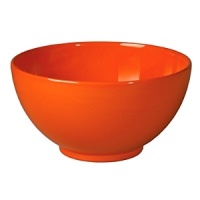 This medium bowl in a radiant Orange Peel is handcrafted in Germany from high fired ceramic earthenware that is dishwasher safe. Mix and match with other Waechtersbach colors to make a table all your own. This medium bowl in a radiant Orange Peel is handcrafted in Germany from high fired ceramic earthenware that is dishwasher safe. Mix and match with other Waechtersbach colors to make a table all your own.