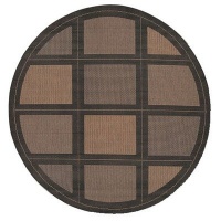 Couristan 1043/2500 Recife Summit 7-Feet 6-Inch Round Rug, Cocoa Black Couristan 1043/2500 Recife Summit 7-Feet 6-Inch Round Rug, Cocoa Black