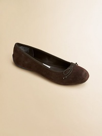 A plush suede body and thick treaded rubber sole give a modern revamp to the timeless ballet flat.Slip-on styleSuede upperLeather liningRubber solePadded insoleImported A plush suede body and thick treaded rubber sole give a modern revamp to the timeless ballet flat.Slip-on styleSuede upperLeather liningRubber solePadded insoleImported