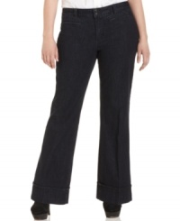 Add polish to your casual style with American Rag's plus size trouser jeans-- pair them with the season's latest tops! Add polish to your casual style with American Rag's plus size trouser jeans-- pair them with the season's latest tops!