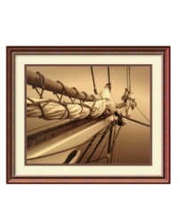 With only the bow in sight, this black-and-white print by Frederick J. LeBlank takes your decor in a nautical direction. A polished wood frame gives the piece timeless appeal. With only the bow in sight, this black-and-white print by Frederick J. LeBlank takes your decor in a nautical direction. A polished wood frame gives the piece timeless appeal.