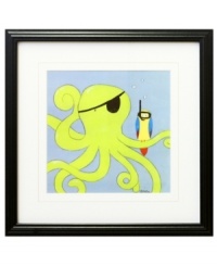 Captain Calamari keeps an eye out for treasure with a first mate who's far from home in this framed art print for adventure-seeking youngsters. Captain Calamari keeps an eye out for treasure with a first mate who's far from home in this framed art print for adventure-seeking youngsters.