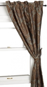 Croscill Home Laviano 41-Inch by 82-Inch Pole Top Drapery, Aqua Croscill Home Laviano 41-Inch by 82-Inch Pole Top Drapery, Aqua