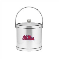 NCAA Mississippi Rebels Brushed Chrome Mylar Ice Bucket with Acrylic Cover, 3-Quart NCAA Mississippi Rebels Brushed Chrome Mylar Ice Bucket with Acrylic Cover, 3-Quart