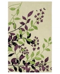Make your home your sanctuary with the nature-inspired beauty of this Utopia rug from Sphinx. Fresh green and violet hues bring life to splayed branches and tiny blossoms in this hand-tufted rug. With an ultrasoft, lustrous finish for a blissful result. Make your home your sanctuary with the nature-inspired beauty of this Utopia rug from Sphinx. Fresh green and violet hues bring life to splayed branches and tiny blossoms in this hand-tufted rug. With an ultrasoft, lustrous finish for a blissful result.
