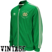 Notre Dame Fighting Irish Green adidas Homecoming Track Jacket Notre Dame Fighting Irish Green adidas Homecoming Track Jacket