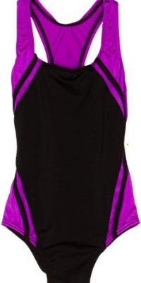 Speedo Girls 7-16 Sport Splice Solid Swimsuit Speedo Girls 7-16 Sport Splice Solid Swimsuit