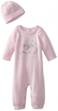 Little Me Baby-Girls Newborn Bow Sweater Coverall And Hat, Light Pink, 3 Months Little Me Baby-Girls Newborn Bow Sweater Coverall And Hat, Light Pink, 3 Months