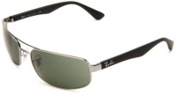 Ray-Ban RB3445 Sunglasses 61 mm, Non-Polarized, Gunmetal/Green