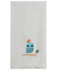 Hoo says owls only come out at night? Wise up to the new look in bath with the Give a Hoot bath towel, featuring a whimsical owl-and-branch embroidered appliqué on soft cotton. Hoo says owls only come out at night? Wise up to the new look in bath with the Give a Hoot bath towel, featuring a whimsical owl-and-branch embroidered appliqué on soft cotton.