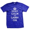 Men's Keep Calm And Carry On T-Shirt Tee Funny Graphic Tee Size M