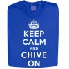 Men's Keep Calm And Chive On T-Shirt Tee Funny Graphic Tee Size S