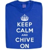 Men's Keep Calm And Chive On T-Shirt Tee Funny Graphic Tee Size M