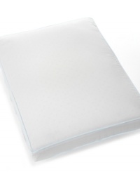 Awaken rested and comfortable with Martha Stewart Collection's Sleep Wise Gusset Foam pillow, featuring Visco elastic memory foam that conforms to your head, neck and shoulders for a supportive, personalized rest. Removable cover. Awaken rested and comfortable with Martha Stewart Collection's Sleep Wise Gusset Foam pillow, featuring Visco elastic memory foam that conforms to your head, neck and shoulders for a supportive, personalized rest. Removable cover.