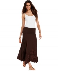 Soutache trim and faceted jewels up the ante on INC's sophisticated maxi skirt. An added surprise: you can wear it as a strapless dress at night! Soutache trim and faceted jewels up the ante on INC's sophisticated maxi skirt. An added surprise: you can wear it as a strapless dress at night!