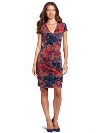 Jones New York Women's Cap Sleeve Wrap Dress Jones New York Women's Cap Sleeve Wrap Dress