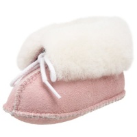 Minnetonka Genuine Sheepskin Bootie (Infant/Toddler),Pink,5 M US Toddler