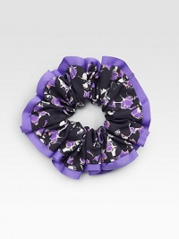 Bright grosgrain ribbon trims this classic hair wrap with signature exeter print.Smooth elastic band with polyester fabricRhodium platingImported Bright grosgrain ribbon trims this classic hair wrap with signature exeter print.Smooth elastic band with polyester fabricRhodium platingImported