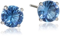 Sterling Silver Round Concave Cut Gemstone Studs (6mm, 2.00 cttw) Sterling Silver Round Concave Cut Gemstone Studs (6mm, 2.00 cttw)
