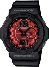 Casio Mens Analog-Digital G-Shock - Metallic Red Face w/ Matte Black Resin Strap Casio Mens Analog-Digital G-Shock - Metallic Red Face w/ Matte Black Resin Strap