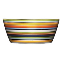 Origo's bold striped pattern adds a colorful accent to any table, and its pieces combine perfectly with other Iittala tableware to bring ambiance and upscale sophistication to any meal. Origo's timeless style and infinitely combinable form is a perfect example of lasting, functional design that transcends trends.