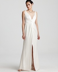 Badgley Mischka Gown - Deep V Neck Badgley Mischka Gown - Deep V Neck