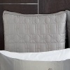 Hotel Collection Woven Pleats 400T Deco Quilted King Sham Platinum (Gray)