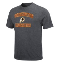 NFL Men's Washington Redskins Heart And Soul Ii Adult Short Sleeve Basic Tee (Heather Gray, Medium) NFL Men's Washington Redskins Heart And Soul Ii Adult Short Sleeve Basic Tee (Heather Gray, Medium)