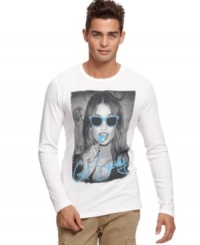 With a stylish graphic and a cozy fit this Bar III thermal makes a great addition to your casual wardrobe. With a stylish graphic and a cozy fit this Bar III thermal makes a great addition to your casual wardrobe.