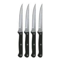 Ginsu Essential Series 4-Piece 4.5-Inch Stainless Steel Steak Knife Set with Triple Riveted Polymer Handles 4805 Ginsu Essential Series 4-Piece 4.5-Inch Stainless Steel Steak Knife Set with Triple Riveted Polymer Handles 4805