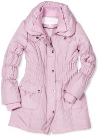 Jessica Simpson Coats Girls 7-16 Long Quilted Cinch Waist Jacket, Pink, X-Large Jessica Simpson Coats Girls 7-16 Long Quilted Cinch Waist Jacket, Pink, X-Large