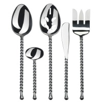 Gourmet Settings Silver Tear 5 pc Stainless Steel Hostess Set Gourmet Settings Silver Tear 5 pc Stainless Steel Hostess Set