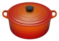 Le Creuset Enameled Cast-Iron 5-1/2-Quart Round French Oven, Flame