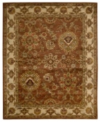 Rich with color and refined floral motifs, this Nourison area rug offers luxury for any space. Soft, durable wool is tufted by hand and herbal-washed for a beautiful, heirloom-quality texture and sheen. Rich with color and refined floral motifs, this Nourison area rug offers luxury for any space. Soft, durable wool is tufted by hand and herbal-washed for a beautiful, heirloom-quality texture and sheen.