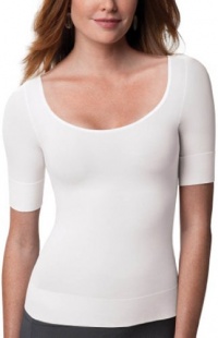 Spanx On Top and In Control Elbow Length Scoop Neck - White Spanx On Top and In Control Elbow Length Scoop Neck - White