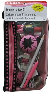 Singer Beginner's Sewing Kit, Pink/Black Singer Beginner's Sewing Kit, Pink/Black