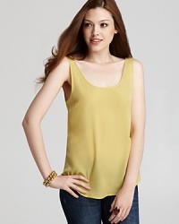 A contrast back strap lends just enough interest to this lemony-hued PJK Patterson J. Kincaid tank that's exclusive to Bloomingdale's. A contrast back strap lends just enough interest to this lemony-hued PJK Patterson J. Kincaid tank that's exclusive to Bloomingdale's.