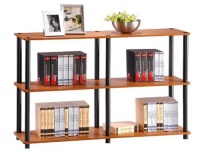 Furinno 99634LC/BK 3-Tier Multipurpose Storage Display Rack/Shelf, Light Cherry Furinno 99634LC/BK 3-Tier Multipurpose Storage Display Rack/Shelf, Light Cherry